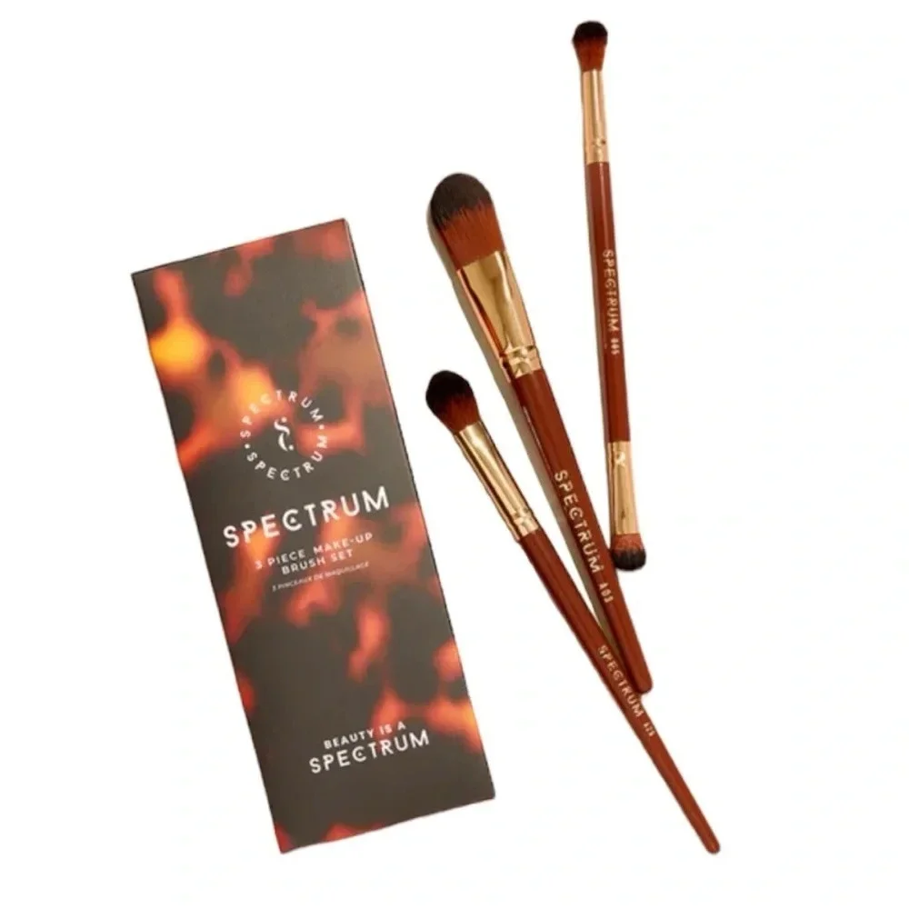 NWB Pantherine 3 Piece Makeup Brush Set